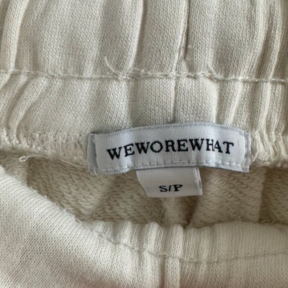 WEWOREWHAT Revolve | size S | Sweatpants French Terry | Off White - Picture 3 of 4
